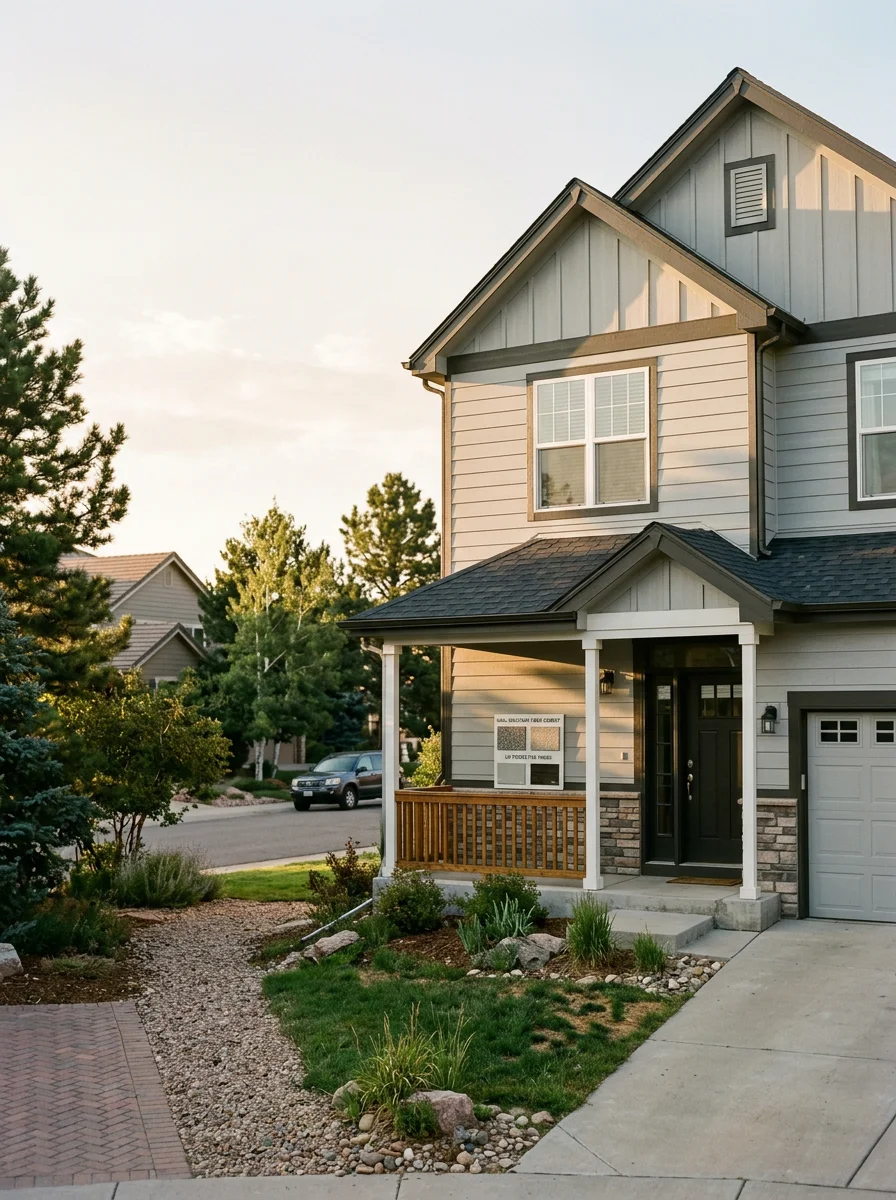 Fiber cement siding installation on Parker home showing hail-resistant materials and UV-protected finish